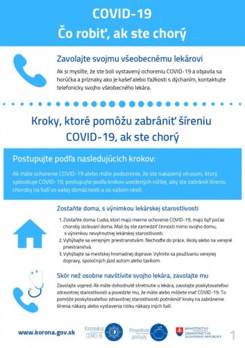 Nové odporúčania v súvislosti s COVID 19 Nové odporúčania v súvislosti s COVID 19